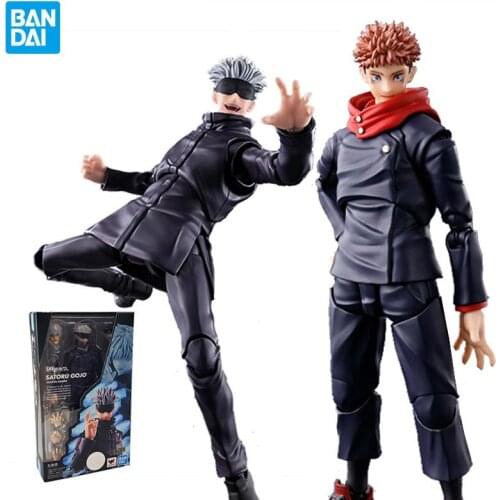 Bandai Shf Jujutsu Kaisen Anime Figure Gojo Satoru 5T5 Itadori Yuji Action Figure Pvc Model Collectible Toys for Boys Gift