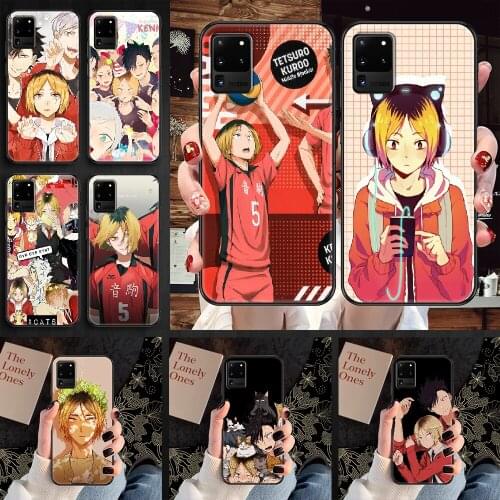 Haikyuu Kozume Kenma Phone case For Samsung Galaxy Note 4 8 9 10 20 S8 S9 S10 S10E S20 Plus UITRA Ultra black silicone hoesjes