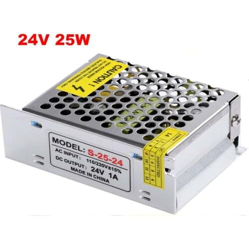 DC 24V 1A 25W led power supply 24v 25w led driver 24v,Aluminum AC110V 220V to 24V light transformer for led strip & module light