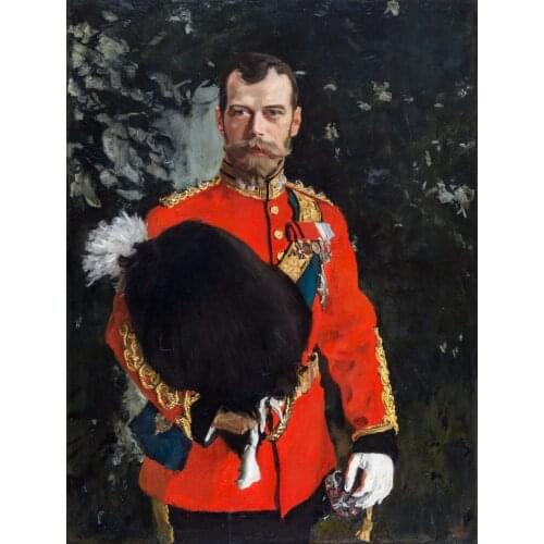 GOOD ART # home office art last Emperor of Russia Nicholas II Nikolai II portrait PRINT painting ON CANVAS -free shipping cost