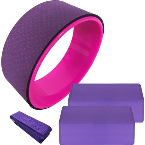 Yoga Wheel Dharma Yoga Pose Wheel 25CM Yoga Ball 12.5x5In Yoga Circle Ring Strong Roller Yoga Back Stretcher Balance Accessory