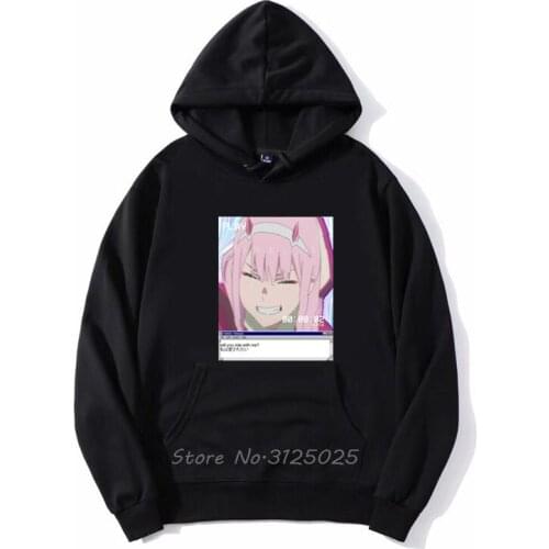 Darling In The FRANXX Zero Two Hoodie Autumn Winter Men Fleece Sweatshirt Hoody Streetwear Anime Hoodies