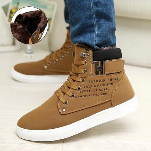 Men shoes Pop Vogue new arrivals warm winter shoes men High quality frosted suede shoes men874