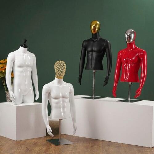 New Men Model Bust Manikin Underwear Body Hanger Electroplating Model Hot Sale