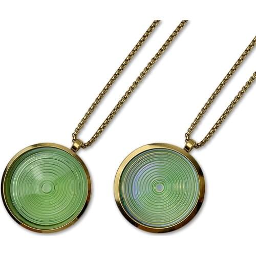Mini Alpha Spin Pendant Necklace with Energy Bio Disc 4 with Rubber Protector
