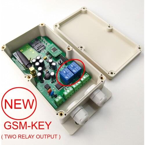 New GPRS version GSM-KEY-ADC GSM Remote controller SMS control relay output switch for sliding gate and door access control box