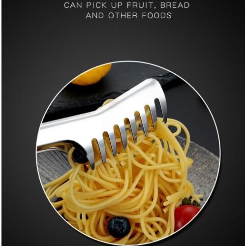 9 Inch Stainless Steel Noodle Tongs Pasta Spaghetti Food Clips Handle Cooking Utensils Kitchen Accessories