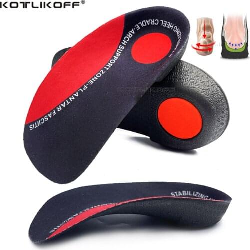 Severe Flat Feet Half Insoles For Shoes Hard Orthopedic Heel Pad 3.5cm Arch Support Orthotic Insole Plantar Fasciitis Insoles