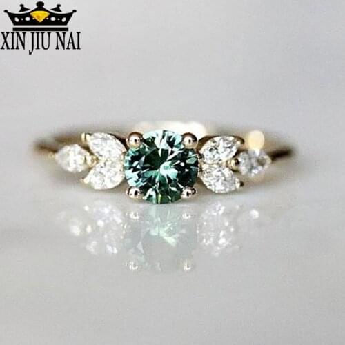 2019 hot new accessories European Peridot green fashion wedding jewelry no minimum order wedding rings