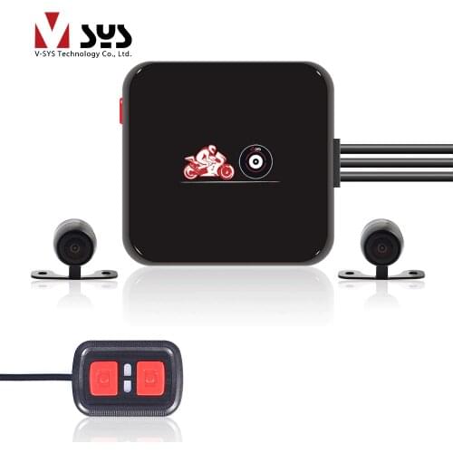 SYS VSYS M6L WiFi 1080P Full HD Motorcycle Dash Cam Riding Camera Recorder with Rearview 720P Waterproof Lens with Wired Remote