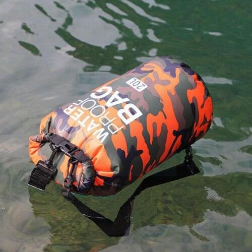 Pvc Waterproof Dry Bag 5l 10l 20l 30l Camo Diving Foldable Shoulder Swimming Outdoor Bag Universal Rafting Ocean Beach Back F1Q7