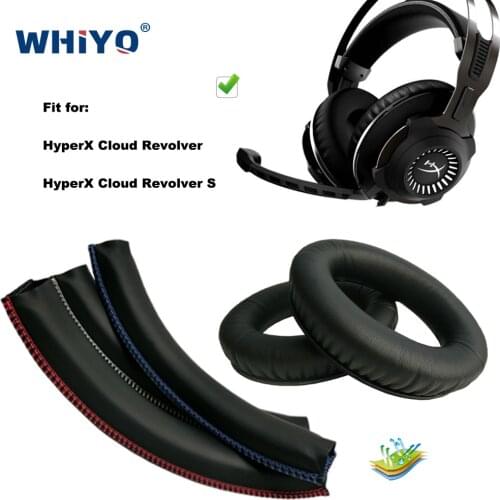 Replacement Parts for HyperX Cloud Revolver Revolver S Headset Ear Pads Microphone Bumper Mic Headband Earmuff