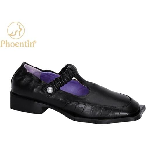 Phoentin T-Strap Mary Janes Soft Sheepskin Ladies Shoes Low Heel Women Shoes Luxury Brand High Quality 2021 New Arrival FT1365