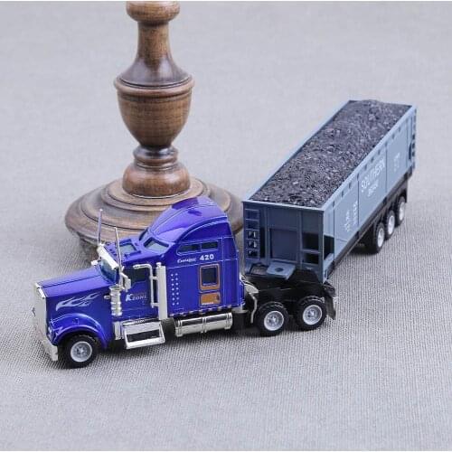 1:65 Alloy engineering Car Transport Vehicle Model Toys Simulation Alloy Container Truck Diecast Vehicles Children Puzzle Toy