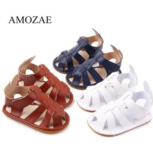 2020 New Arrival PU Leather Baby Boys Shoes For Newborn Casual Hollow Shoes Soft Sole Breathable Toddler Footwear