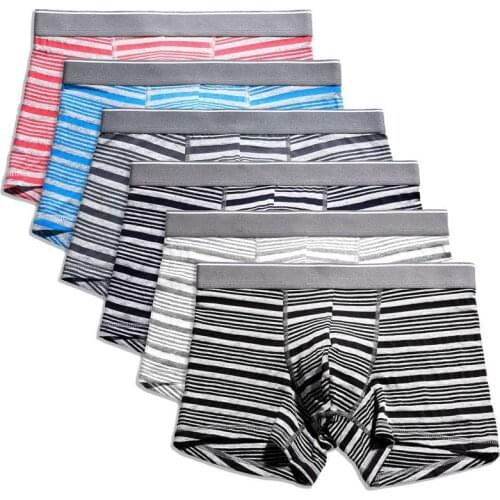 4Pcs/lot Brand Boxer Large Mens Underwear Cotton Man breathable Big yards mens underwear New plus size M-XXXXL