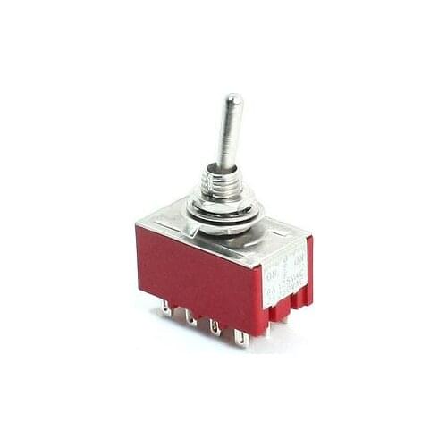 6mm Panel Mount 4PDT ON/OFF/ON 3 Position Power Control Toggle Switch AC 250V 2A