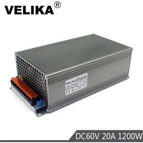 AC DC 60V Power Supplies Adapter AC110V 220V Transformer 20A DC60V 1200W LED Driver Switching Power Supply Motor For Motor CNC