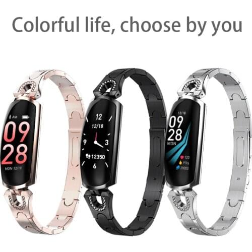 AK16 Smart Watch Women 0.96'' IPS Screen Smartwatch Heart Rate Blood Pressure Monitor Remote Camera Fitness Smart Bracelet