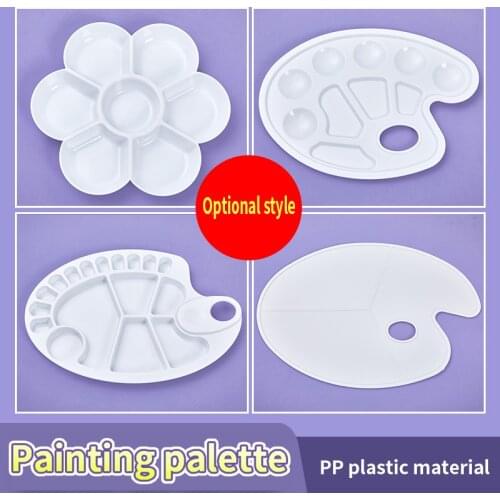 Plum-shaped palette acrylic Chinese painting gouache watercolor paint anti-ceramic palette small portable palette for art