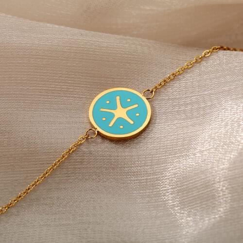 Starfish Bracelet for Women Cute Animal Beach Bracelet Handmade Summer Bohemian Boho Accessories Jewelry Gift Bijoux Femme