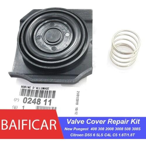 Baificar Brand PCV Valve Cover Repair Kit Cap With Membrane For New Peugeot 408 308 2008 3008 508 308S Citroen DS5 5LS C4L C5