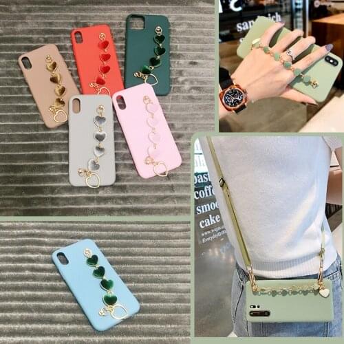 Love Bracelet Case for Samsung galaxy A01 A21 A11 A31 A41 A51 A71 A91 A10S A20S A21S A30S A20E A10E M31 M20 M10 Crossbody Strap
