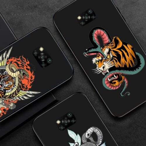 Ilustración De Serpiente Tigre Phone Case For Xiaomi Mi Redmi Note 8T 9T 9S 9A 10 7 8 9 Lite pro