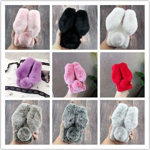 Rabbit Fur Case For Xiaomi Mi Note 10 Lite Redmi K30 K20 8A 8 7A 7 6A 6 Pro A2 LTIE 5A 5 Plus 4X 4A GO Pocophone F1 Back Cover