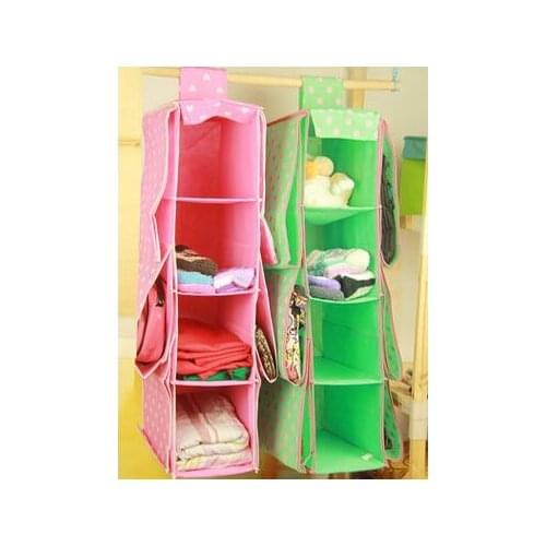 Four six-pack multi-purpose Bag multilayer pouch Bag folding wardrobe cabinet free shiipping