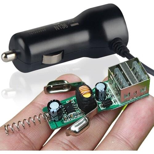 DC7-13V Step Down Buck Converter 5V 2.4A Dual USB Output Car Phone Power Supply Charging Module Charger Board