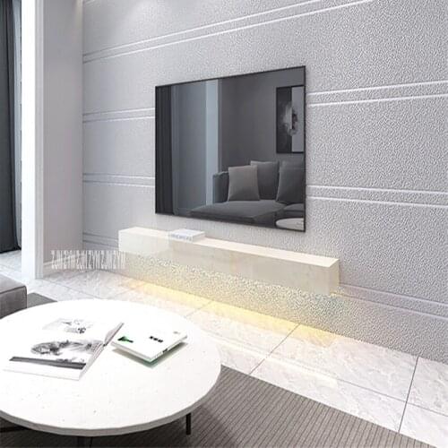 Horizontal Stripe Video Wallpaper Modern Concise Deer Velvet Non Woven Wallpaper Bedroom Suede Fabric TV Background Wallpaper