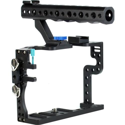 Camera Cage with Top Handle Grip Screws Protective Case Mount Holder for Panasonic GH3 / GH4 Camera Photo Studio Photography Kit