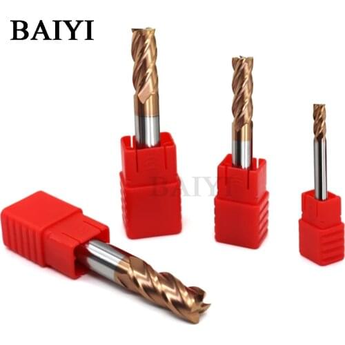 5PCS HRC55 Endmill Cutting 4 Flute Mill 1mm,2mm,3mm,4mm,5mm Alloy Carbide Tungsten Steel Milling Cutter End Mill
