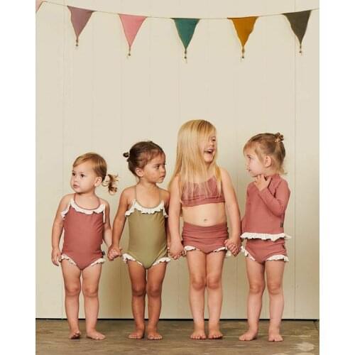 Summer Baby Girls Floral Swimwear Toddler Swimsuit Kids Bathing Suit Kid Beachwear Bodysuit Cute Girl Clothing