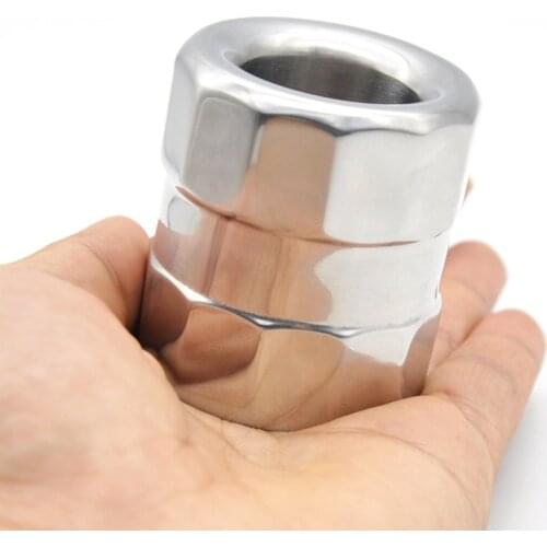 Metal Cock Ring Penis Ring Heavy Chastity Belt Cage Pendent Male Gay Device Steel Ball Torture Stretcher Lock Testicle Cbt Toy