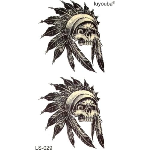 The soul of indonesia waterproof temporary tattoos men harajuku flash tattoo sticker tatuajes skull temporary tatoo men