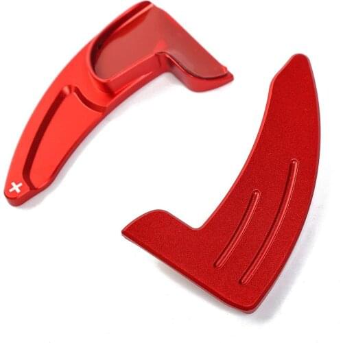 GSD CheroCar Steering Wheel Shift Paddle Shifter Trim Cover for 2014-2020 Jeep Grand Cherokee, Red Interior Decoration, 2 Pack