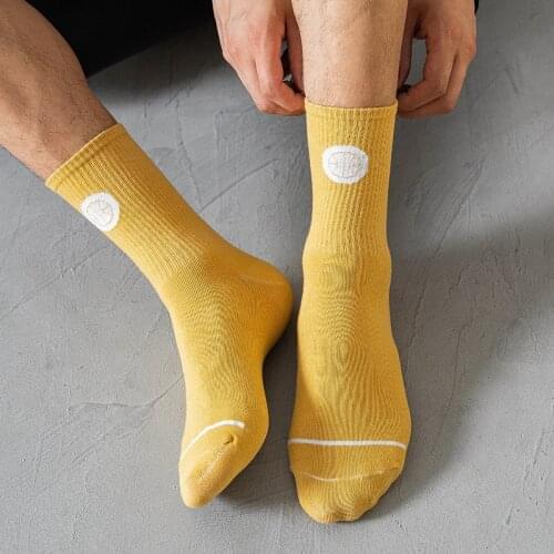 Mid Calf Length Socks Mens Sports Socks Spring and Autumn Letters High Top Stockings Spot Wholesale Mens Socks Christmas Socks