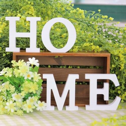 New 1pc Diy Freestanding Wood Wooden Letters White Alphabet Wedding Birthday Party Home Decorations Personalised Name Design
