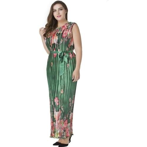 New summer womens dresses bohemian dresses beach dress european dresses ankle-length plus size XL-6xl size Folding clothing