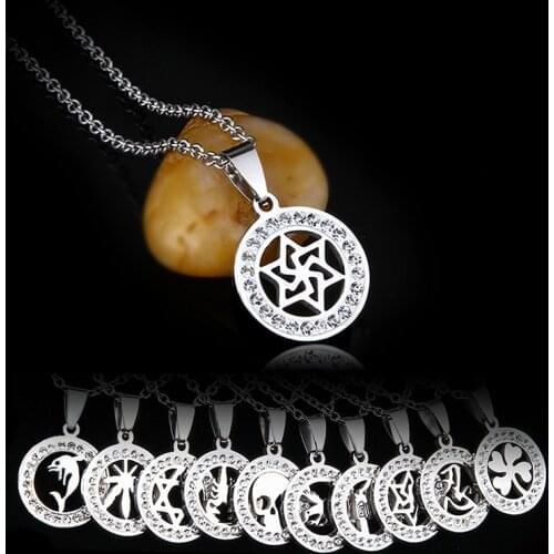 Hip Hop Jewelry Stainless Steel Necklace For Men Rock Punk Necklace Jewelry Cross Dragon Pendant Female Gift