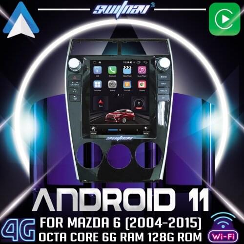 SWITNAV For Tesla Style Android 10 CAR DVD For Mazda 6 (2004-2015) car Player audio gps display screen Monitor