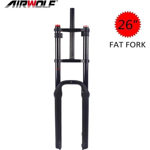 Suspension Bike Fork 26 Fat Fork Mountain Bicycle Fork Straight Tube Free Shipping U.S Travel 180mm Mtb Fork Tire 26er*4.0inch
