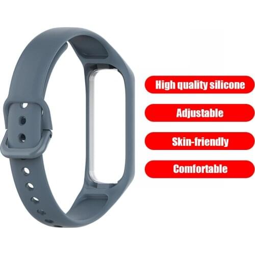 Watch Band Exterior Decoration Parts Pure Silicone Replacement Watchband for Samsung Galaxy Fit 2 SM-R220 Wrist Strap