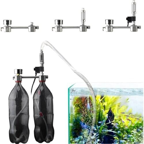 Aquarium DIY CO2 Generator System Kits with Solenoid Valve Bubble Counter Check Carbon Dioxide Reactor Generator for Plants