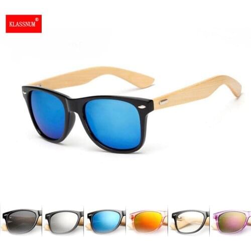 1PCs Summer Glasses Wood Sunglasses Men Women Square Bamboo Leg UV400 Sunglasses Men Mirror Sun Glasses Retro Handmade 2021