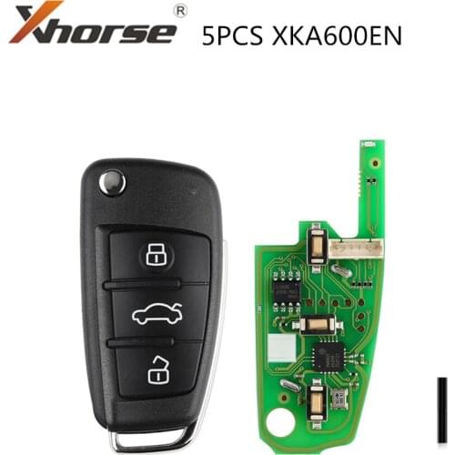XHORSE VVDI2 for Audi A6L Q7 Type Universal Remote Key 3 Buttons 5PCS