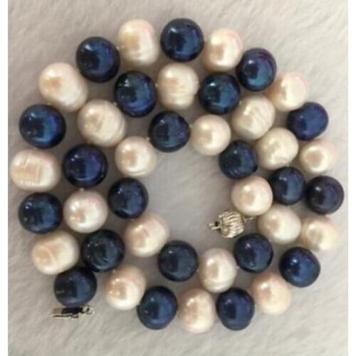 Gorgeous 9-10mm south sea round multicolor pearl necklace18inch