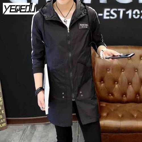 Yeqedu Men's Hooded Trench Coats